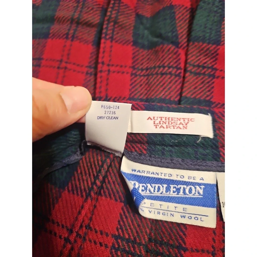 Pendleton Skirt‎ Womens Size 14 Plaid 100% Wool Pleated Midi Lined Tartan - Picture 5 of 13